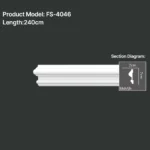 FS-4046 PU Plain Chair Rail Moulding