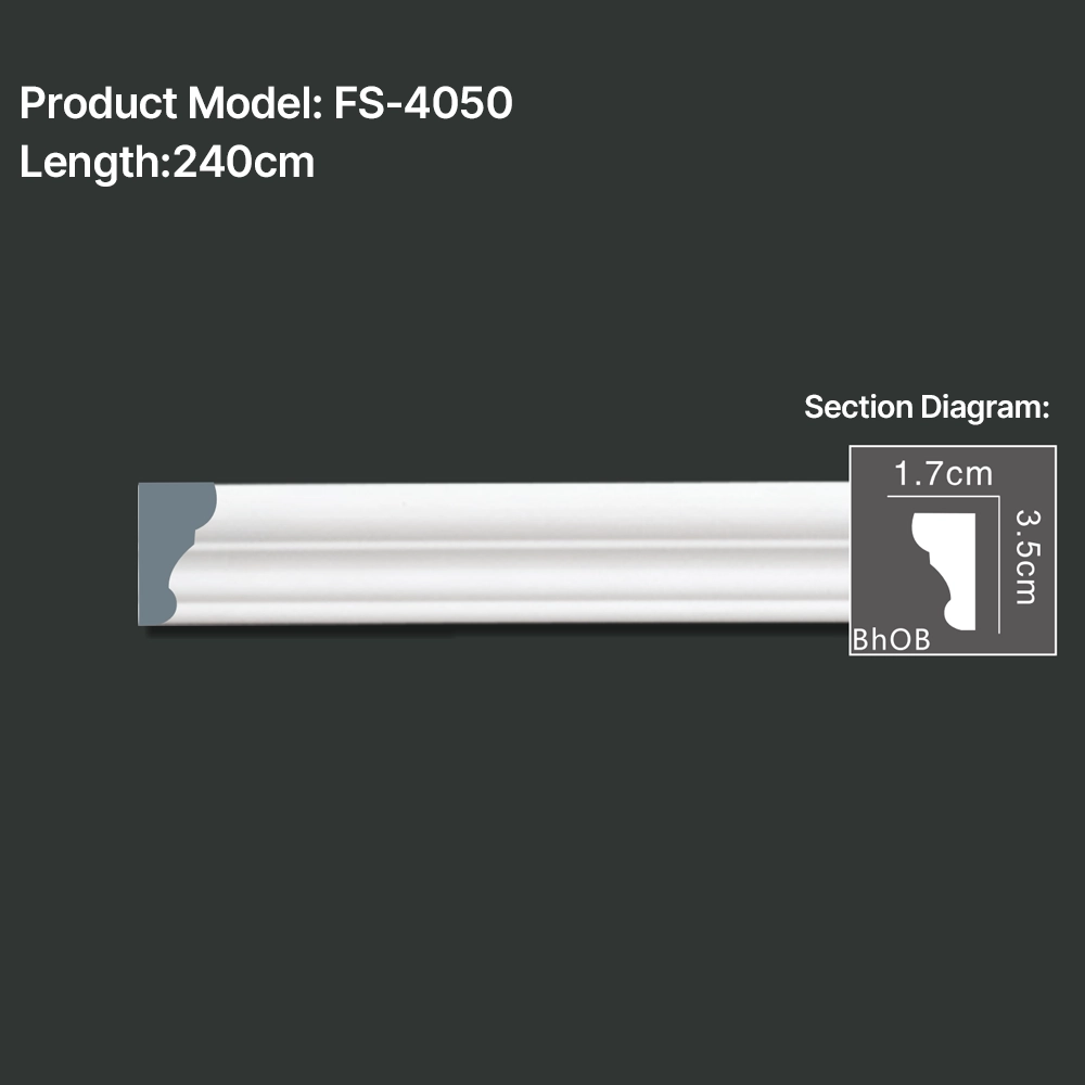 FS-4050 PU Plain Chair Rail Moulding