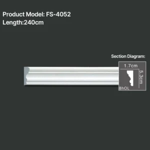 FS-4052 PU Plain Chair Rail Moulding