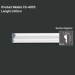 FS-4135 PU Plain Chair Rail Moulding