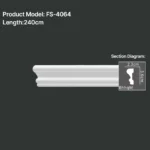 FS-4064 PU Plain Chair Rail Moulding