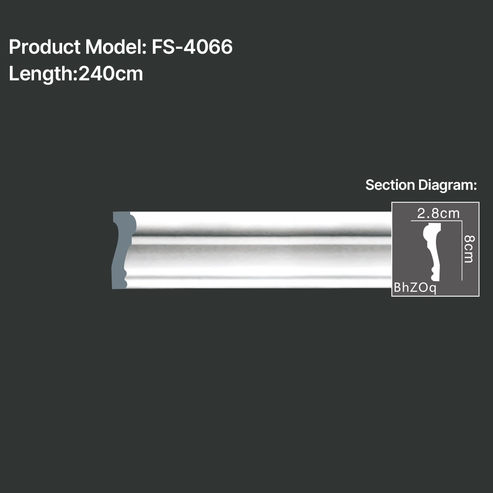 FS-4066 PU Plain Chair Rail Moulding
