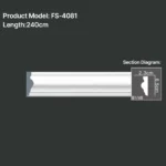FS-4081 PU Plain Chair Rail Moulding