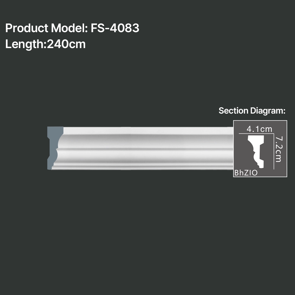 FS-4083 PU Plain Chair Rail Moulding