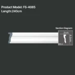 FS-4085 PU Plain Chair Rail Moulding