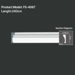 FS-4087 PU Plain Chair Rail Moulding