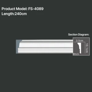 FS-4089 PU Plain Chair Rail Moulding