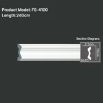 FS-4100 PU Plain Chair Rail Moulding