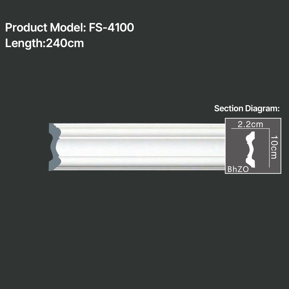 FS-4100 PU Plain Chair Rail Moulding