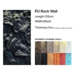 PU rock wall panel for interior and exterior wall decoration