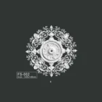 FS-002 PU French decorative ceiling medallion for chandelier and ceiling decoration