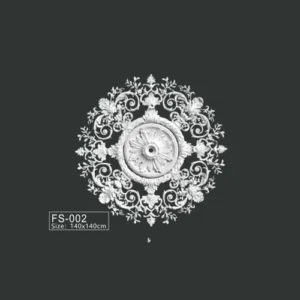 FS-002 PU French decorative ceiling medallion for chandelier and ceiling decoration
