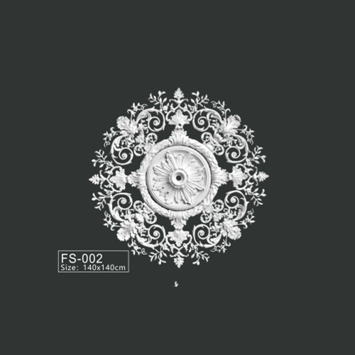 FS-002 PU French decorative ceiling medallion for chandelier and ceiling decoration