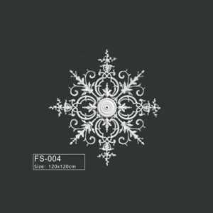 FS-004 PU French decorative ceiling medallion for chandelier and ceiling decoration
