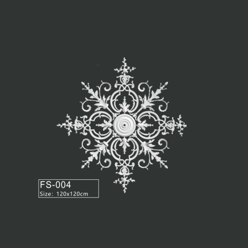 FS-004 PU French decorative ceiling medallion for chandelier and ceiling decoration