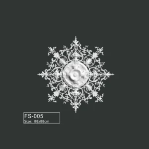 FS-005 PU French decorative ceiling medallion for chandelier and ceiling decoration