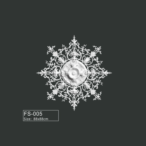 FS-005 PU French decorative ceiling medallion for chandelier and ceiling decoration