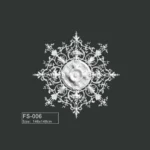 FS-006 PU French decorative ceiling medallion for chandelier and ceiling decoration
