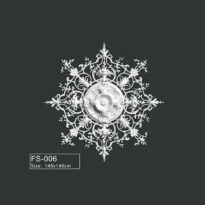 FS-006 PU French decorative ceiling medallion for chandelier and ceiling decoration