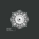 FS-007 PU French decorative ceiling medallion for chandelier and ceiling decoration