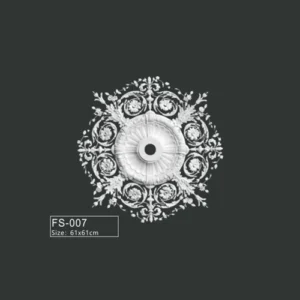 FS-007 PU French decorative ceiling medallion for chandelier and ceiling decoration