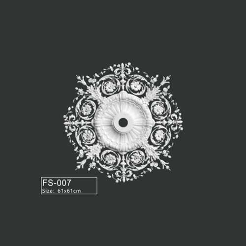 FS-007 PU French decorative ceiling medallion for chandelier and ceiling decoration