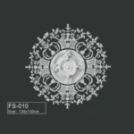FS-010 PU French decorative ceiling medallion for chandelier and ceiling decoration