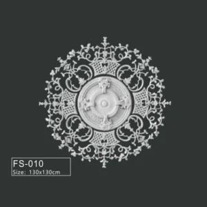 FS-010 PU French decorative ceiling medallion for chandelier and ceiling decoration
