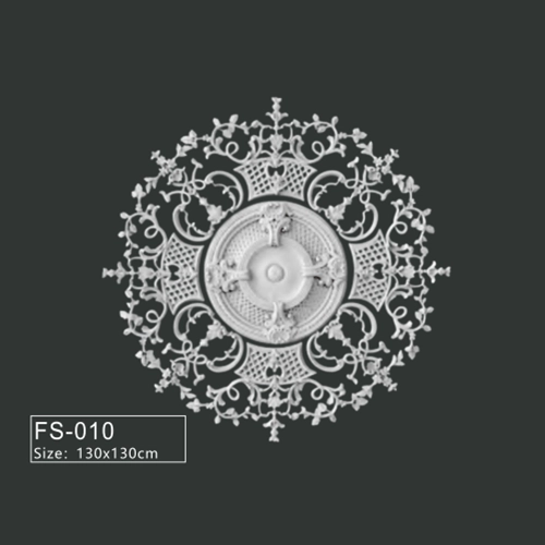 FS-010 PU French decorative ceiling medallion for chandelier and ceiling decoration