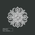 FS-011 PU French decorative ceiling medallion for chandelier and ceiling decoration