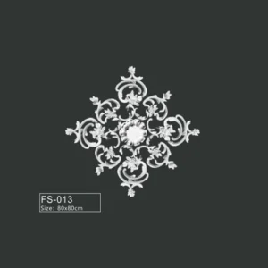 FS-013 PU French decorative ceiling medallion for chandelier and ceiling decoration