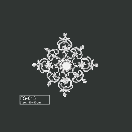 FS-013 PU French decorative ceiling medallion for chandelier and ceiling decoration