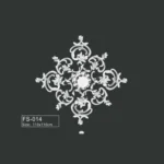 FS-014 PU French decorative ceiling medallion for chandelier and ceiling decoration