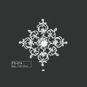 FS-014 PU French decorative ceiling medallion for chandelier and ceiling decoration