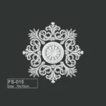 FS-015 PU French decorative ceiling medallion for chandelier and ceiling decoration