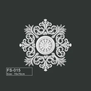 FS-015 PU French decorative ceiling medallion for chandelier and ceiling decoration