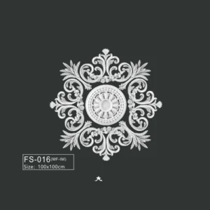 FS-016 PU French decorative ceiling medallion for chandelier and ceiling decoration