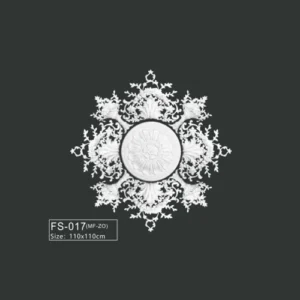 FS-017 PU French decorative ceiling medallion for chandelier and ceiling decoration