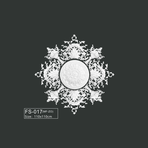 FS-017 PU French decorative ceiling medallion for chandelier and ceiling decoration