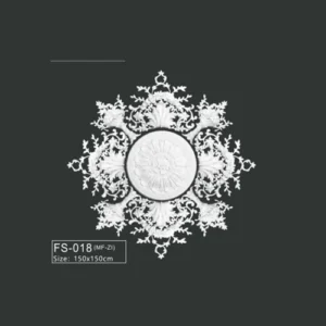 FS-018 PU French decorative ceiling medallion for chandelier and ceiling decoration