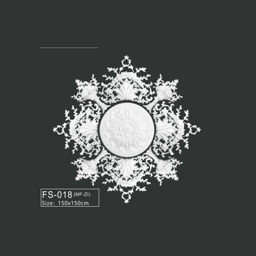 FS-018 PU French decorative ceiling medallion for chandelier and ceiling decoration