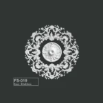 FS-019 PU French decorative ceiling medallion for chandelier and ceiling decoration