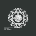 FS-020 PU French decorative ceiling medallion for chandelier and ceiling decoration