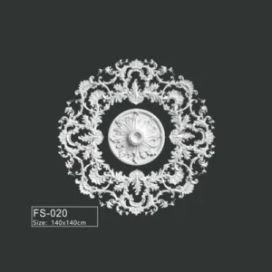 FS-020 PU French decorative ceiling medallion for chandelier and ceiling decoration