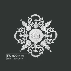 FS-022 PU French decorative ceiling medallion for chandelier and ceiling decoration