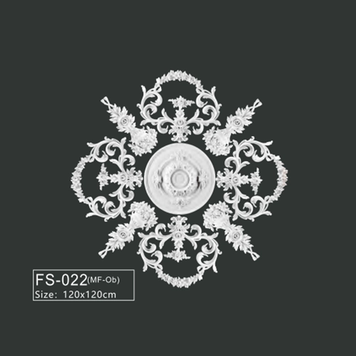 FS-022 PU French decorative ceiling medallion for chandelier and ceiling decoration