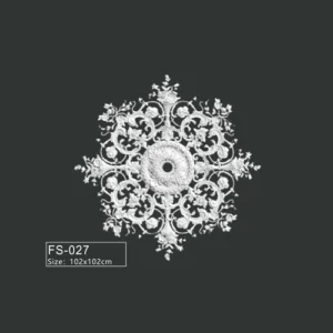 FS-027 PU French decorative ceiling medallion for chandelier and ceiling decoration