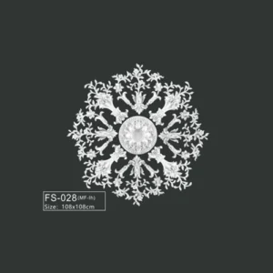 FS-028 PU French decorative ceiling medallion for chandelier and ceiling decoration