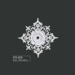 FS-029 PU French decorative ceiling medallion for chandelier and ceiling decoration