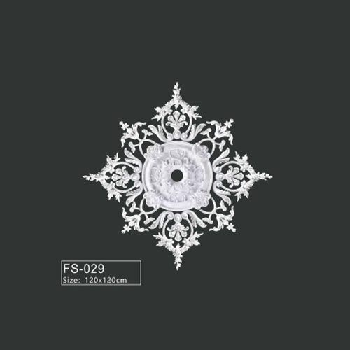 FS-029 PU French decorative ceiling medallion for chandelier and ceiling decoration